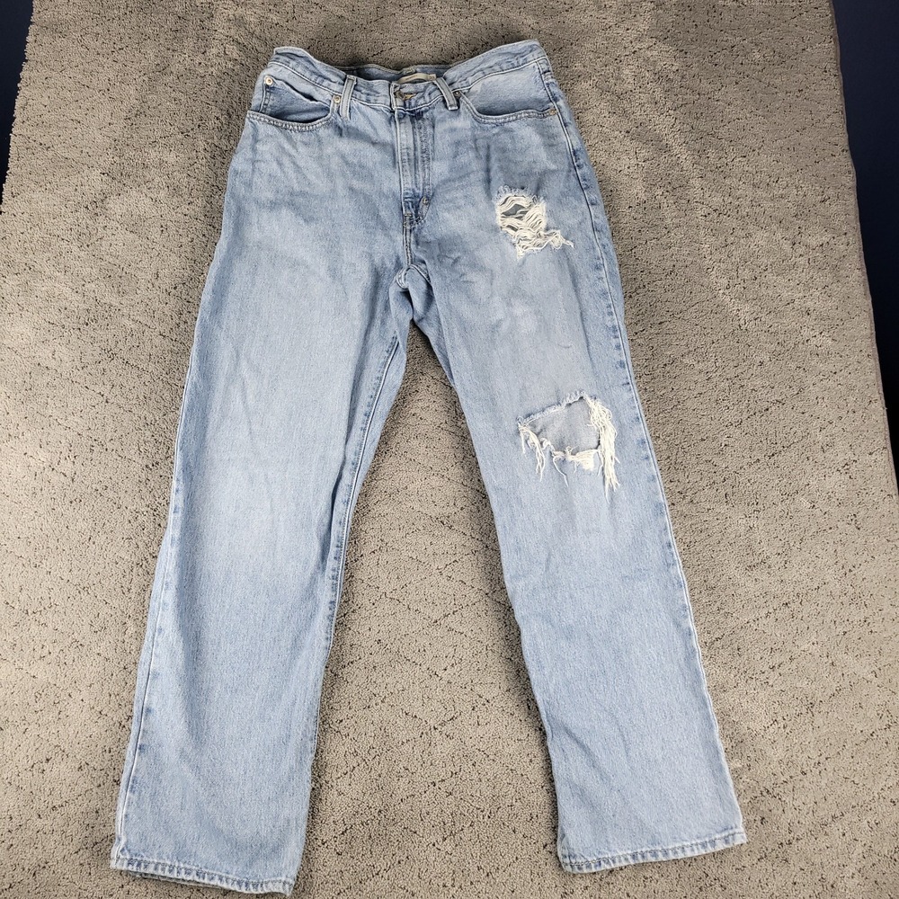 Levis Jeans Womens 31 Blue 94 Baggy High Rise Distressed Loose Skater Streetwear
